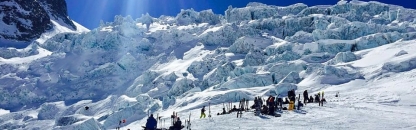 Chamonix glacier in the winter 