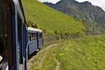 Vintage railway the Tramway Mont-Blanc runs between Les Houches and Le Fayet, St.Gervais