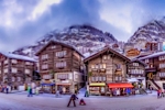 Beautiful Zermatt old Town centre